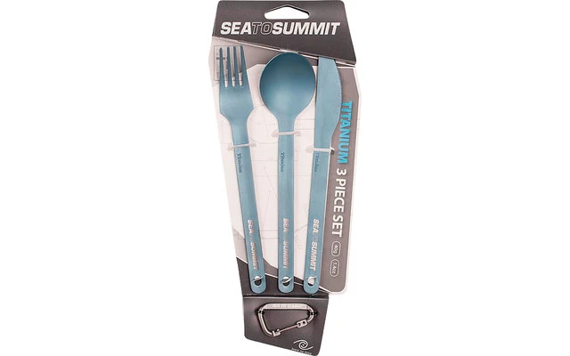 Sea To Summit Titanium 3-teiliges Besteck Set (Messer, Gabel Und Löffel) 1 Sea To Summit Titanium 3-teiliges Besteck Set (Messer, Gabel Und Löffel)
