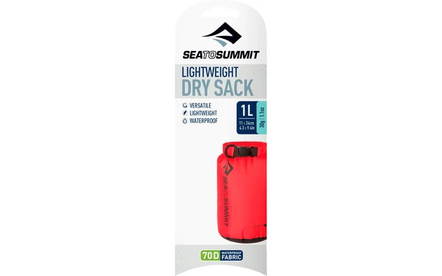 Sea To Summit Lightweight 70D Dry Sack Trockensack 1 Liter Rot 2 Sea To Summit Lightweight 70D Dry Sack Trockensack 1 Liter Rot – Bild 2