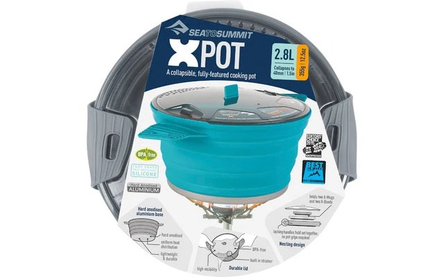 Sea To Summit X Pot Faltbarer Topf 2,8 Liter Grau 5 Sea To Summit X Pot Faltbarer Topf 2,8 Liter Grau – Bild 5